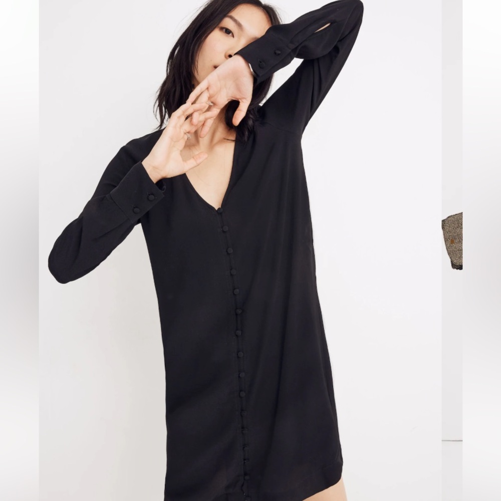 Madewell Heather long sleeve button front dress